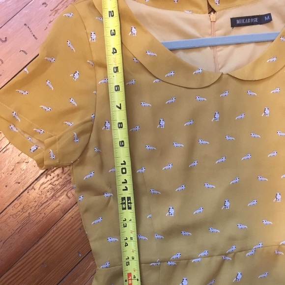 Mustard Raccoon Print Dress - Picture 7 of 8